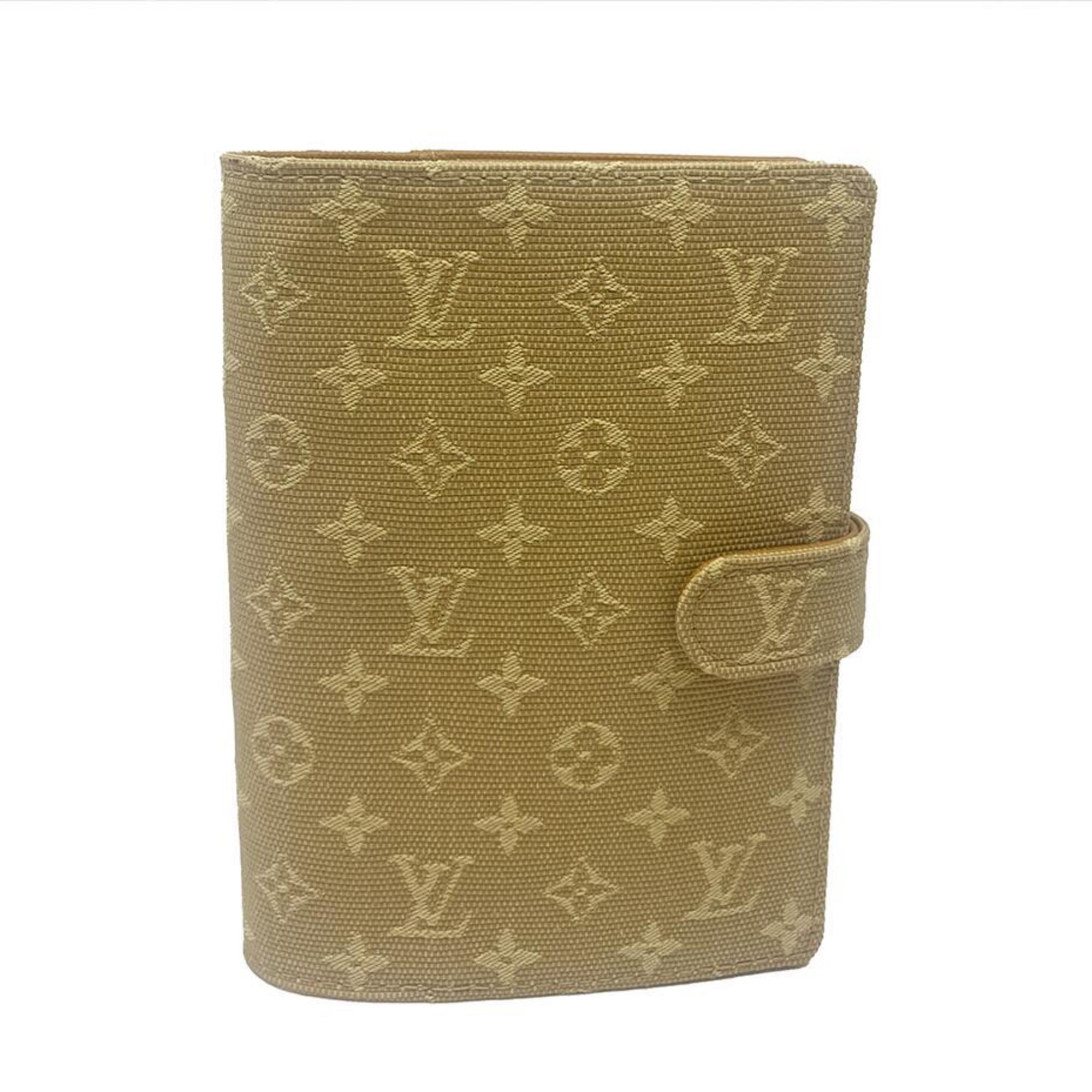 Louis Vuitton Agenda Pm Notebook Cover Monogram Mini Beige Canvas Leather